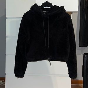 Black fuzzy hoodie